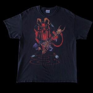 Y2K 2007 Guitar Hero 3 Legends of Rock Devil Lou 8 Ball Tee Shirt Black Sz XL